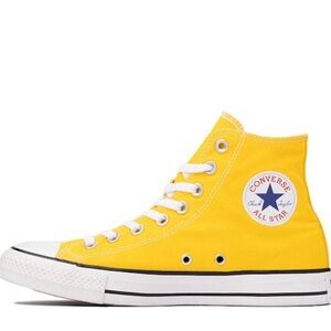 Converse Yellow High-Top Sneakers vintage lemon yellow hi tops